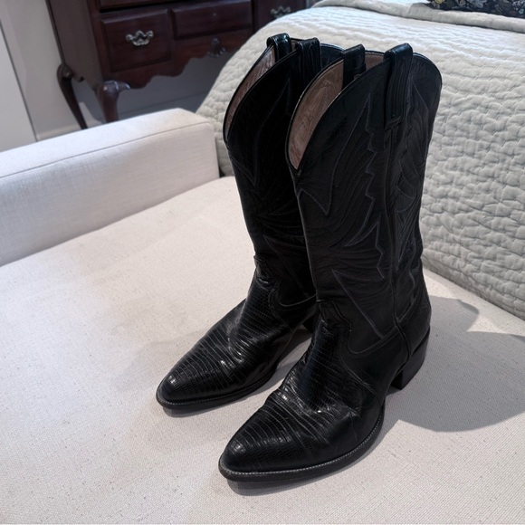 rivers boots Other - Rivers Boots - Black Lizard Western Boots Mens 11 Handmade Exotic Cowboy